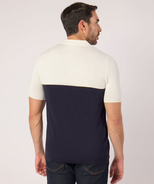 Polo Bicolor Manga Corta 