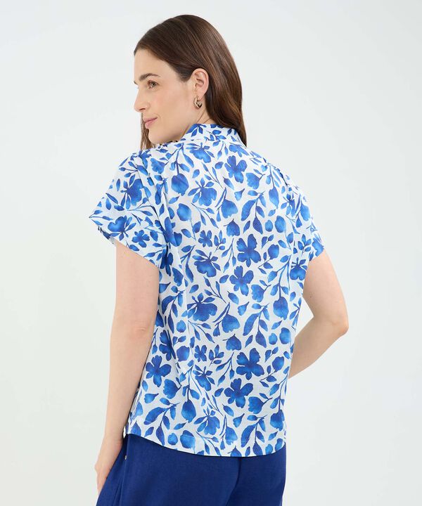 Blusa Estampada Escote en V