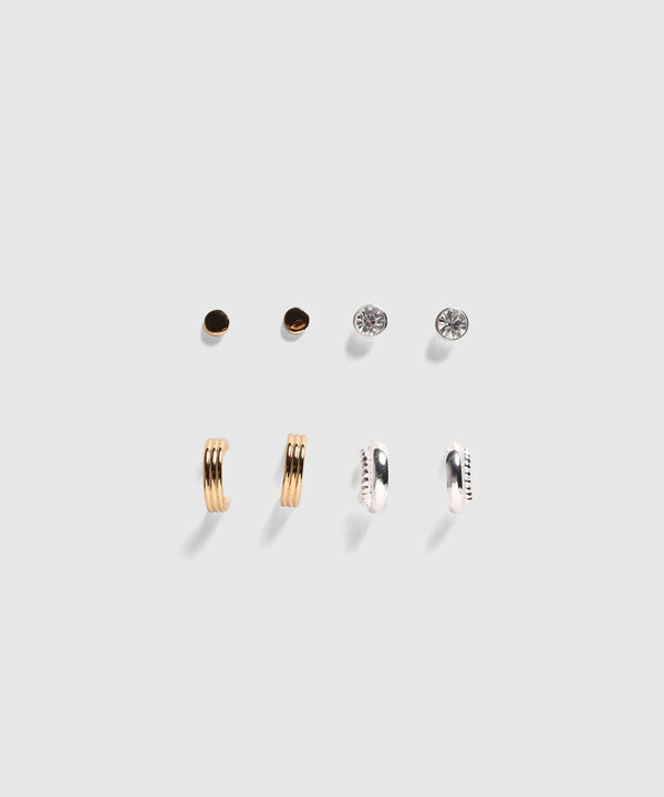 Set X3 Aretes Y Candongas Para Mujer image number null