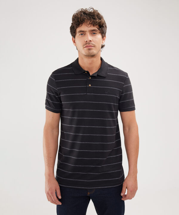 Polo Preteñida Con Cuello Y Puños Tejidos, Sin Bolsillo Y Silueta Slim Fit