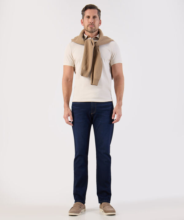 Jean Corte Recto Cl&aacute;sico Azul Oscuro Hombre image number null