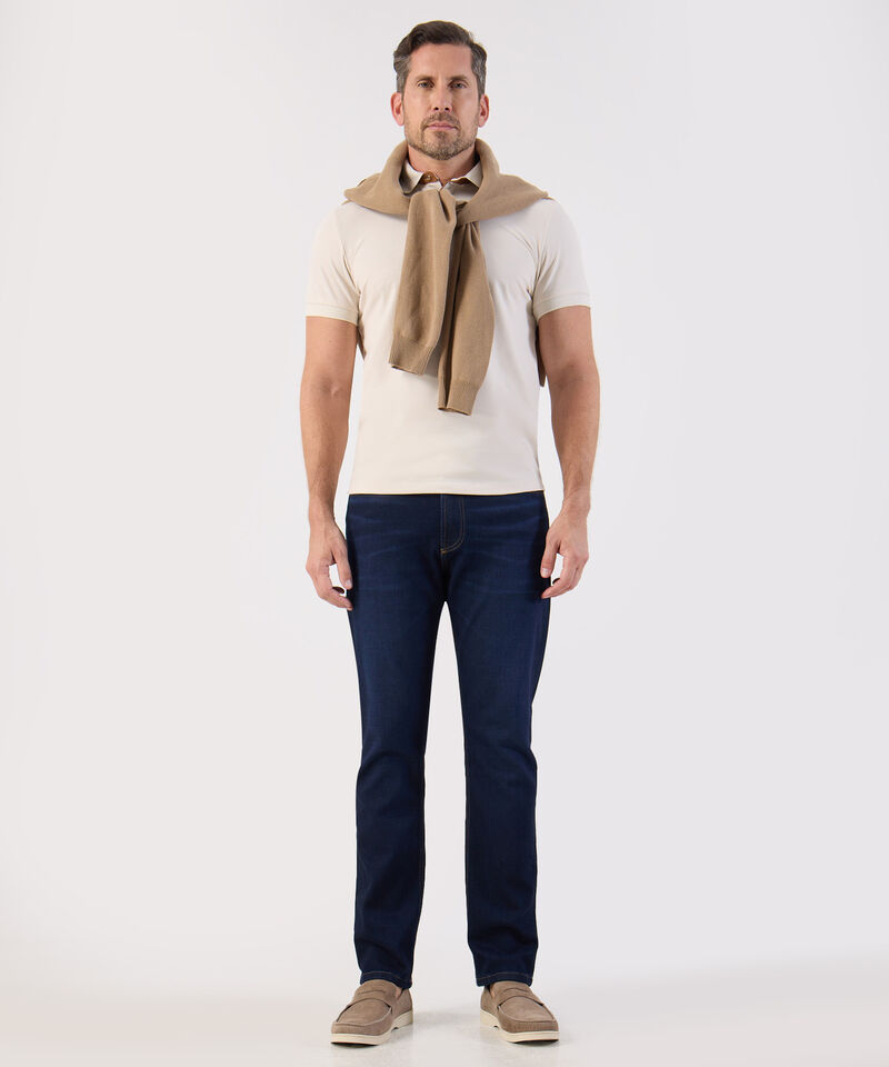 Jean Corte Recto Cl&aacute;sico Azul Oscuro Hombre