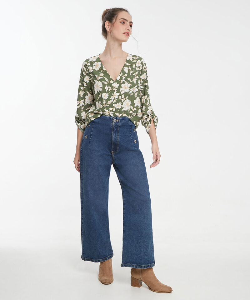 Blusa Manga 3/4 Estampada