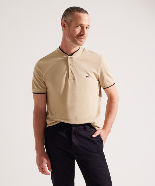 Polo Tejida con Cuello Mao