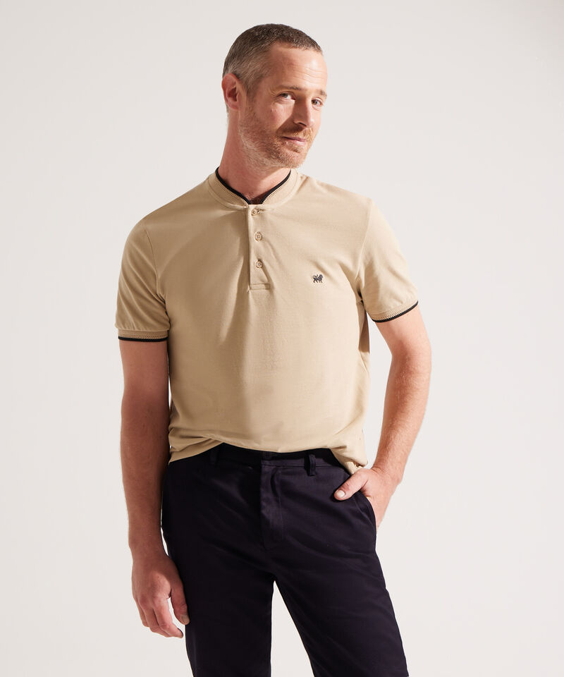 Polo Tejida con Cuello Mao