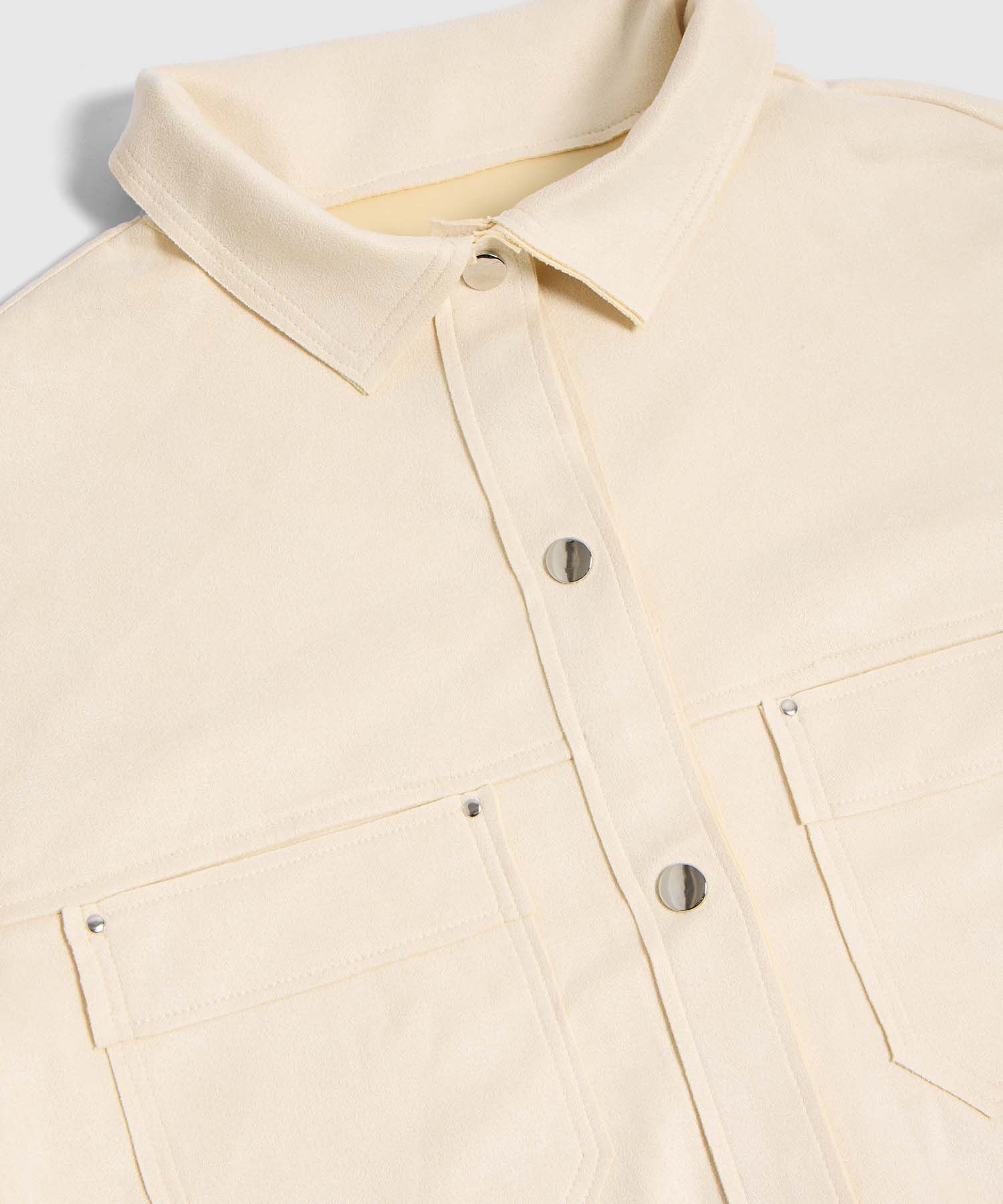 Chaqueta Unicolor Estilo Cargo para Mujer