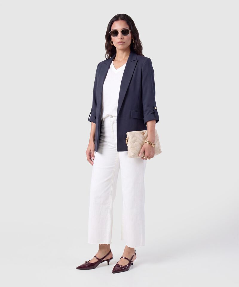 Blazer Casual Manga Larga Mujer