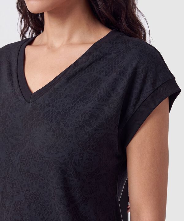 Camiseta Cuello V Manga Corta Mujer