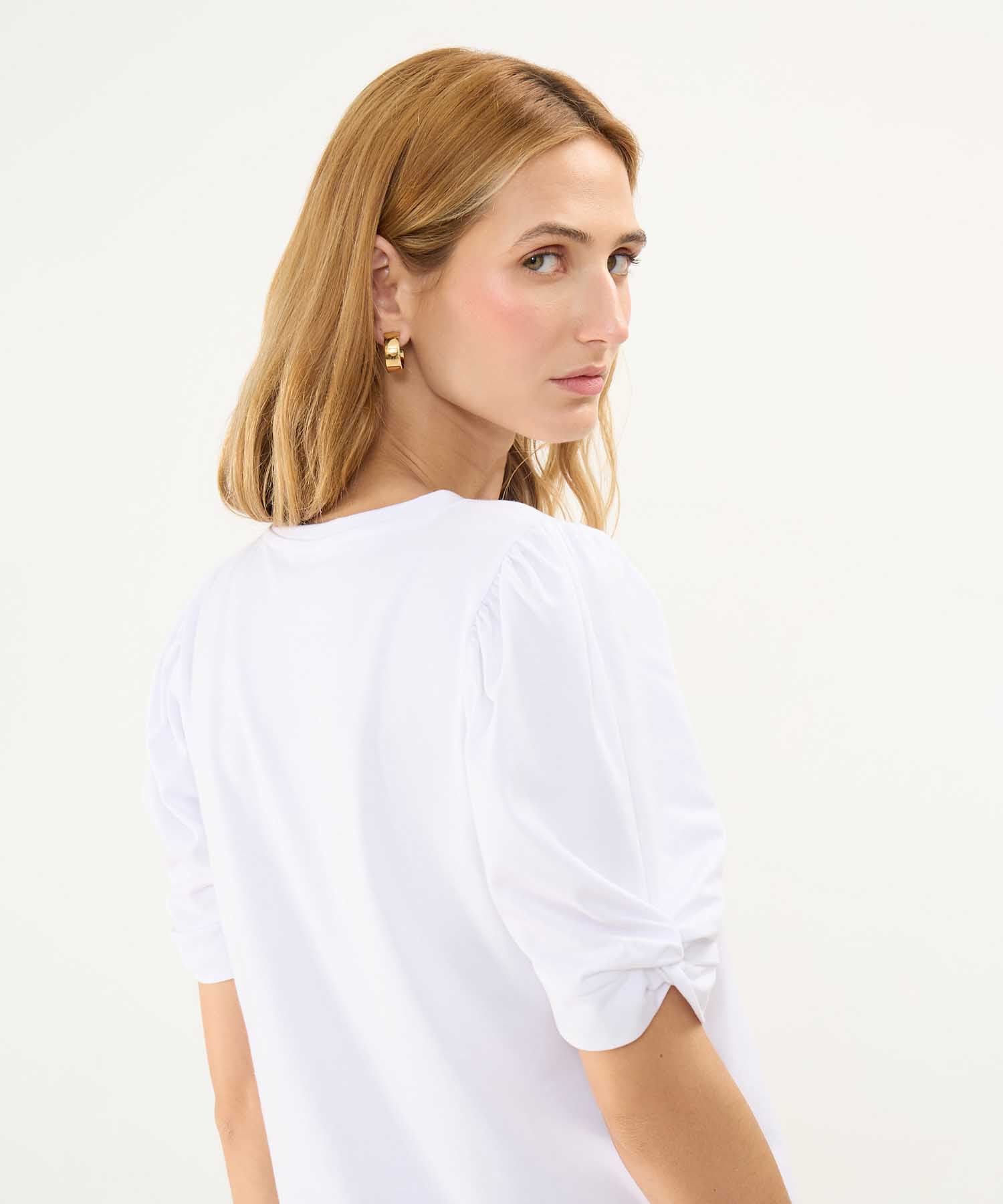 Camiseta Estampada con Ruche