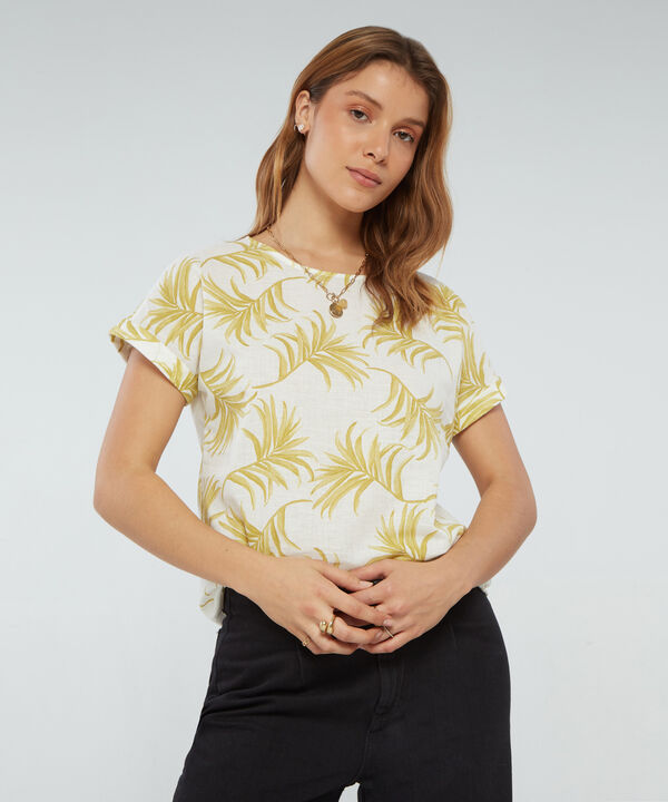 Blusa Manga Corta Corrida Estampada image number null
