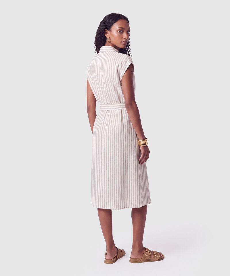 Vestido Camisero Midi Con Cintur&oacute;n Mujer