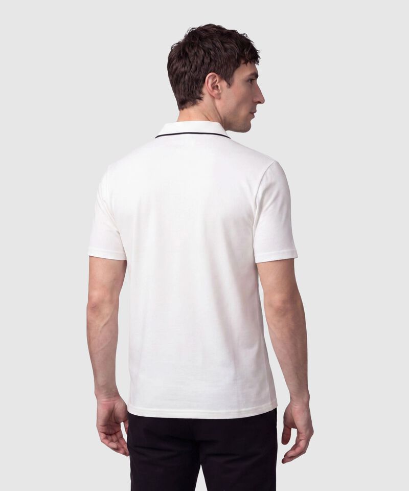 Polo Manga Corta Con Detalles En Contrastes Hombre