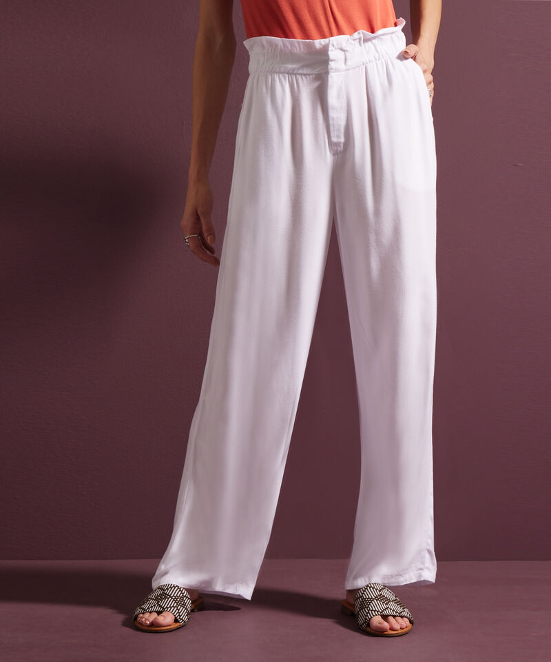 Pantalón Tipo Paper Bag Unicolor