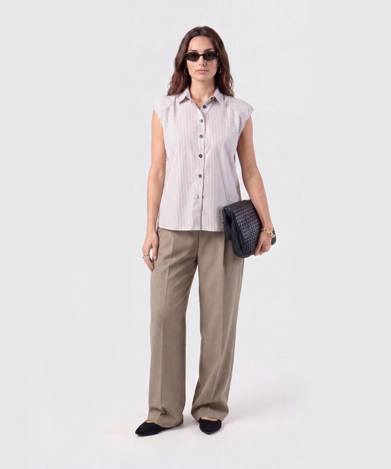Pantal&oacute;n Sastrero con Pliegues Mujer