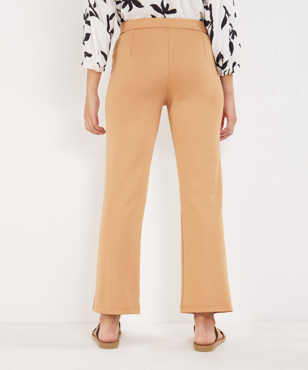 Leggins Unicolor, Tiro Alto, Bota Recta Con Simulación Bolsillos Ribete, Serena