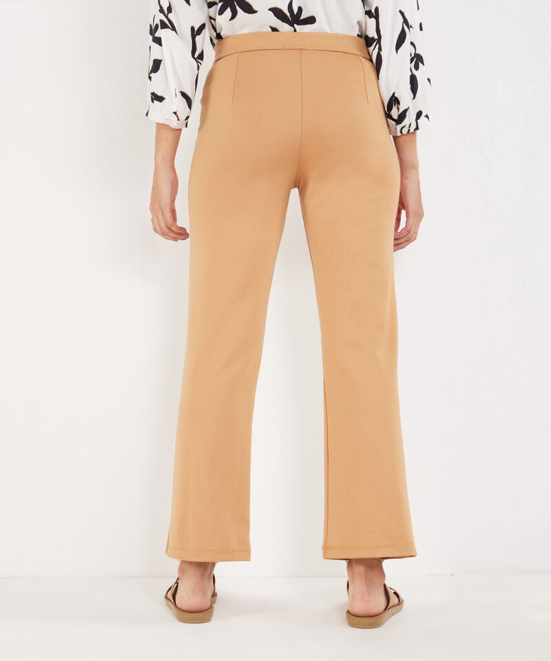 Leggins Unicolor, Tiro Alto, Bota Recta Con Simulación Bolsillos Ribete, Serena