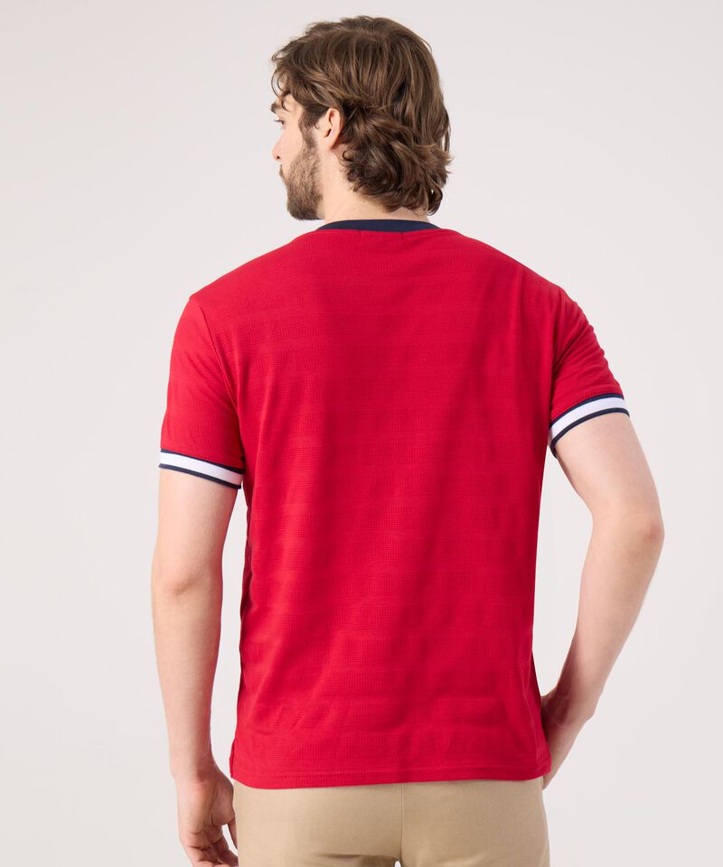 Camiseta Unicolor Con Detalle En Mangas 