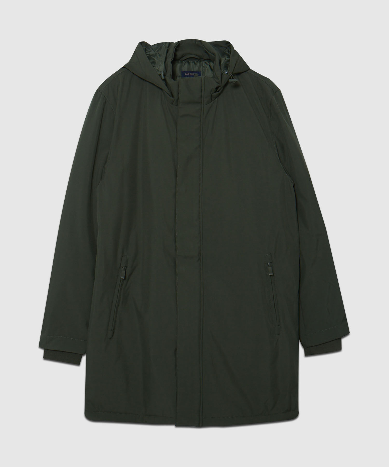 Chaqueta Unicolor Tipo Parka Larga