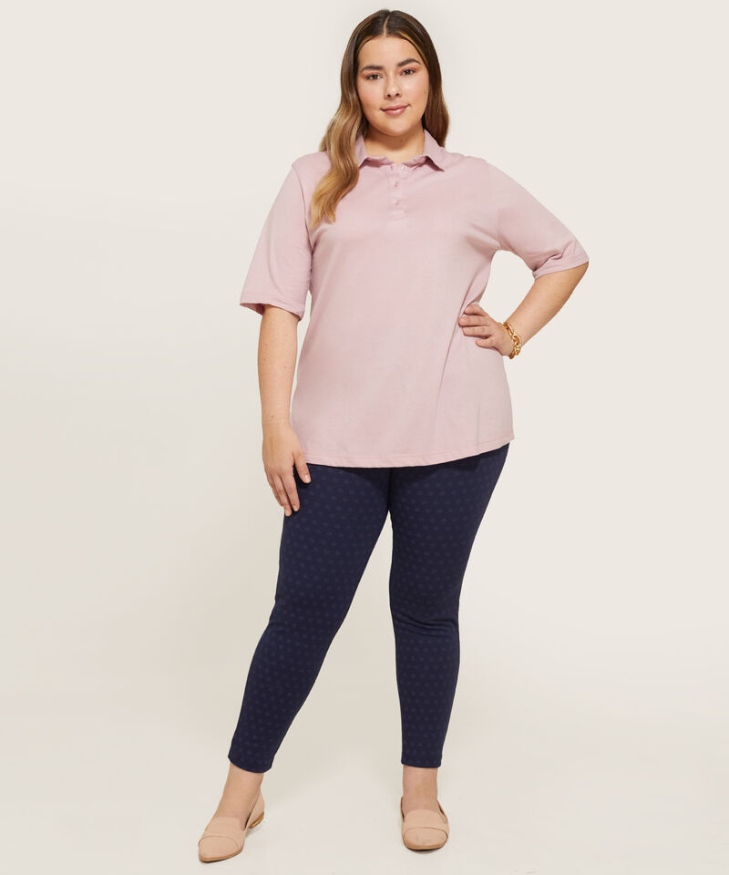 Polo Unicolor Con Botones Mujer Curvy