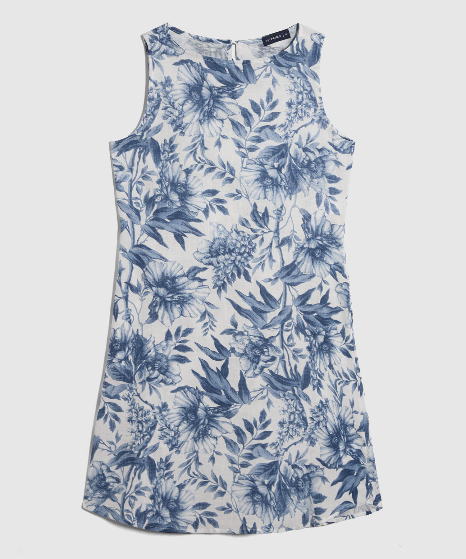 Vestido Estampado Manga Sisa Con Bolsillos Laterales, Nautico Artesanal Linea Moda