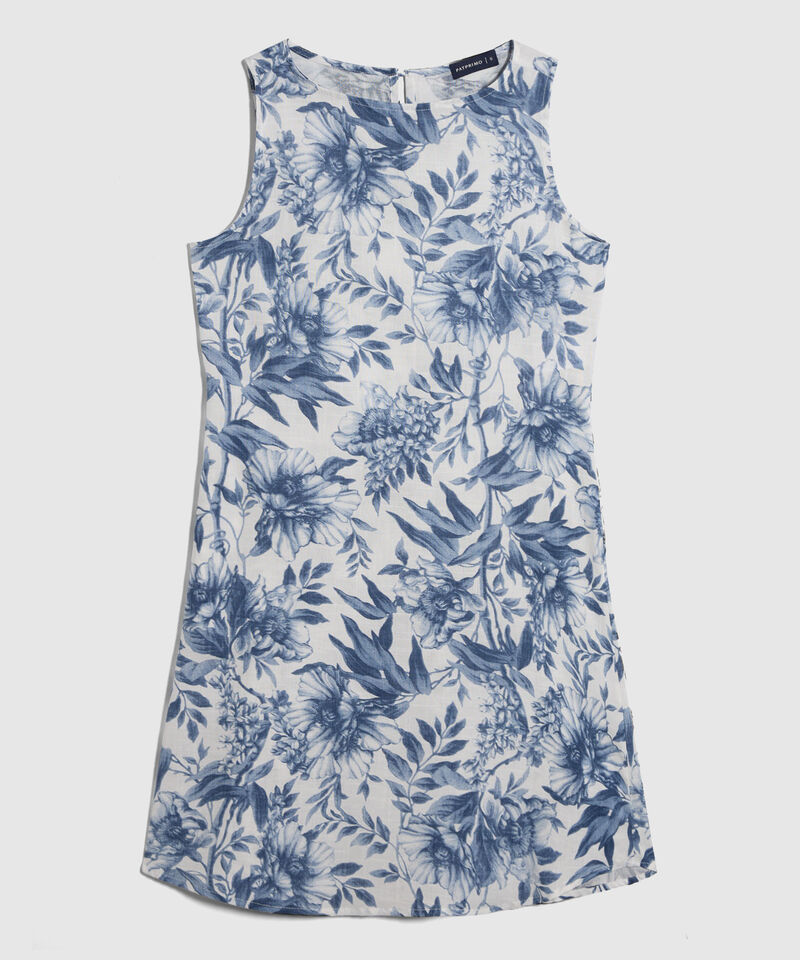Vestido Estampado Manga Sisa Con Bolsillos Laterales, Nautico Artesanal Linea Moda