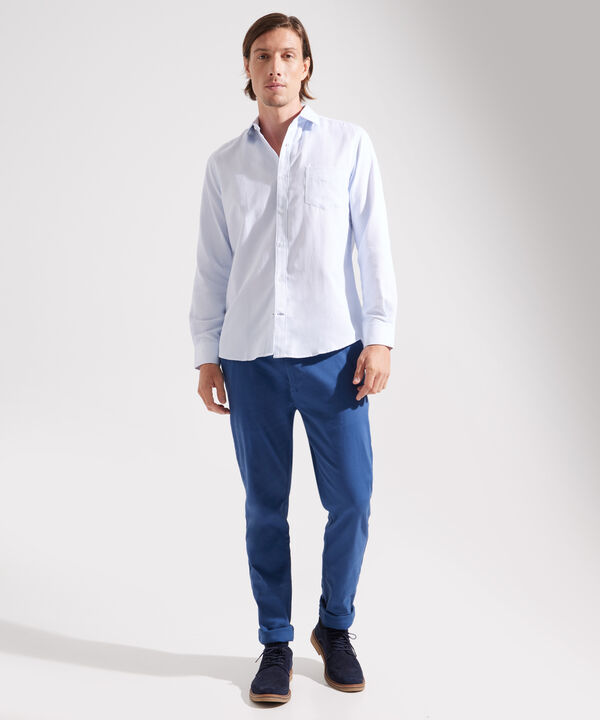 Camisa Manga Larga Cuello Italiano
