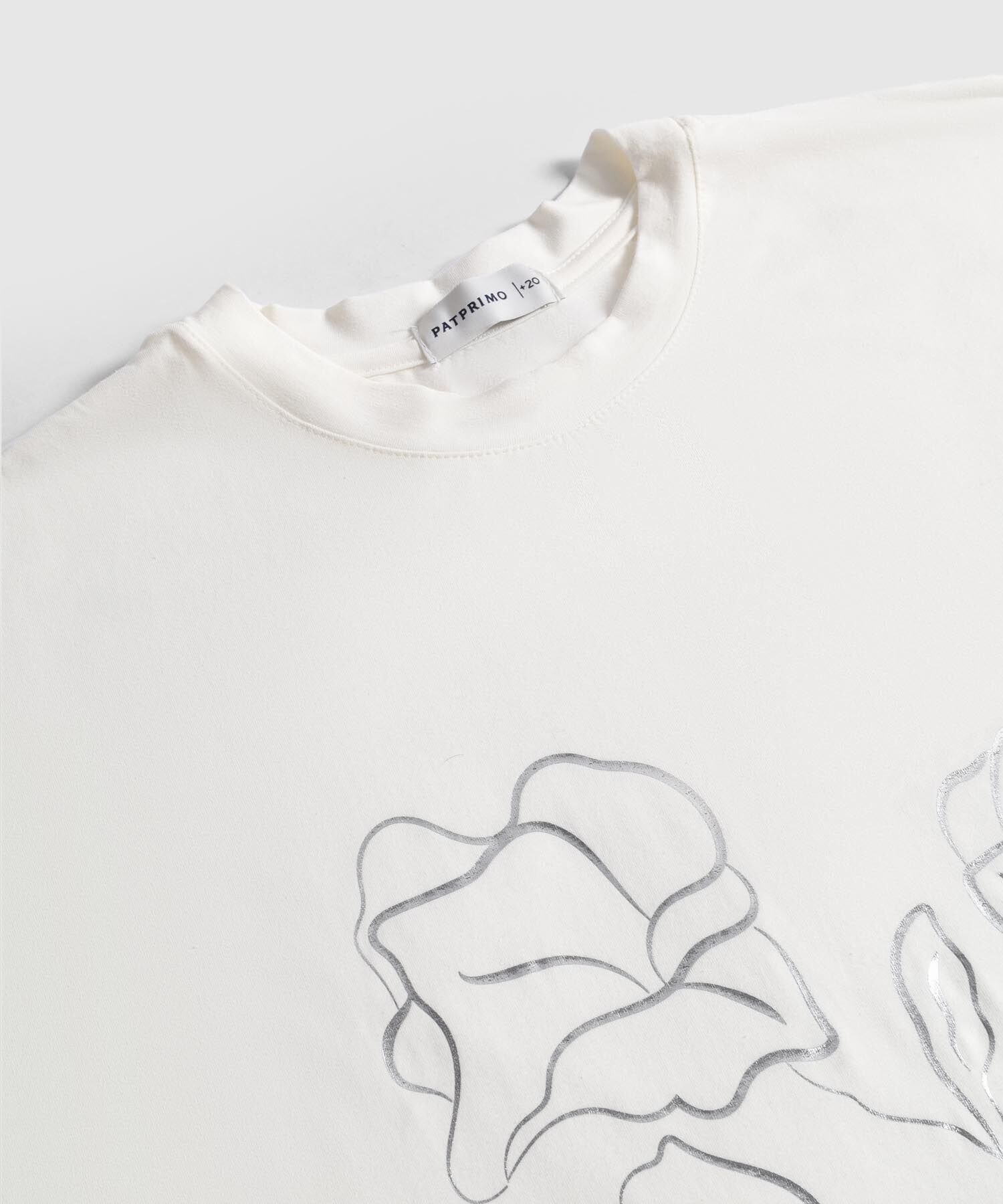 Camiseta con Manga Doblada y Estampado Para Mujer Curvy