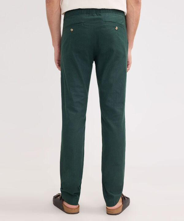 Pantalón Chino Lino Con  Elastico
