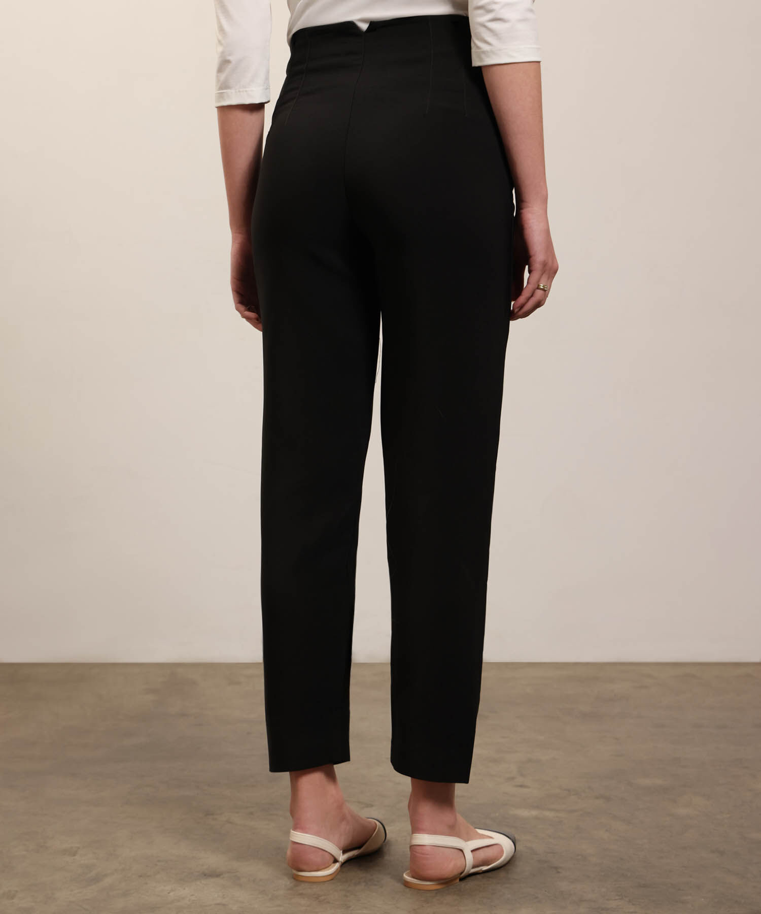 Pantalon Tiro Alto Unicolor