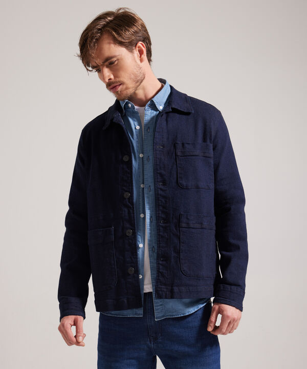Chaqueta Con Bolsillo Interno Tono Raw