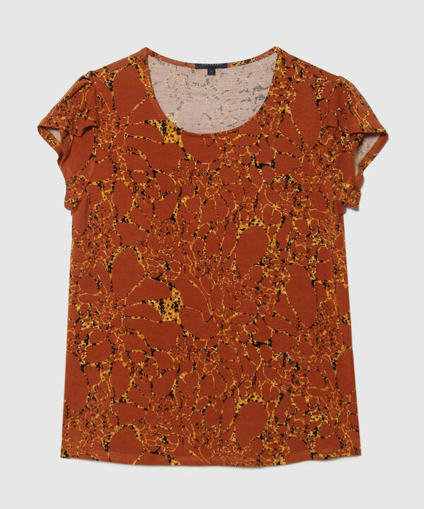 Camiseta Cuello Redondo Estampada