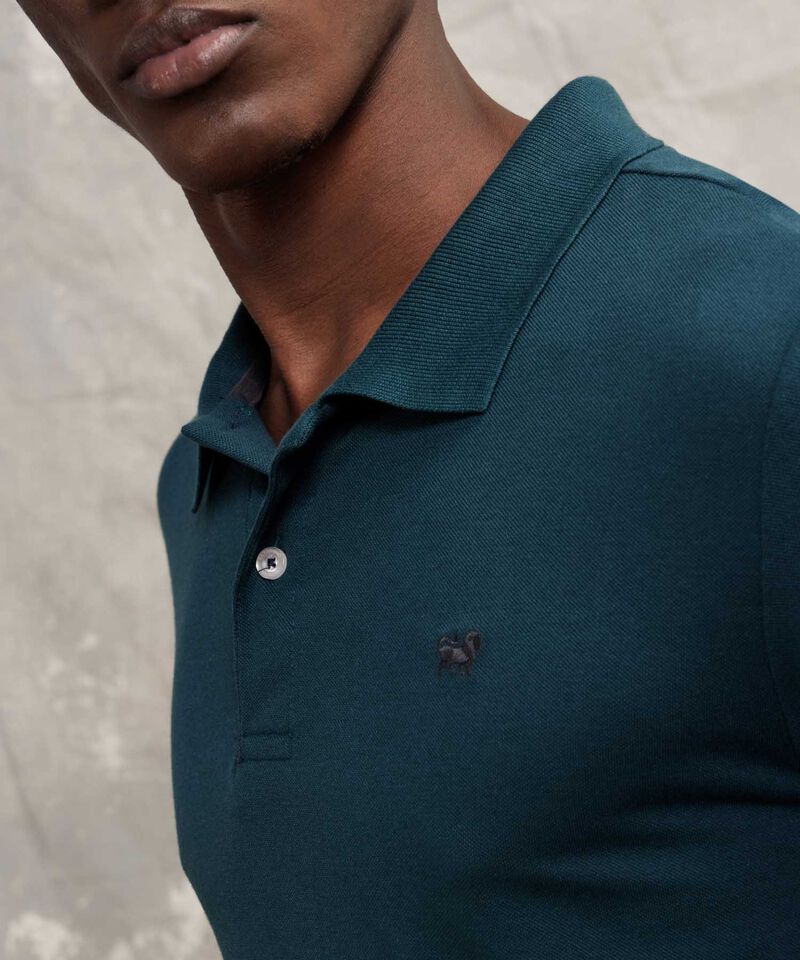 Polo Tejido Unicolor Cuello Y Pu&ntilde;os Tejidos,Sin Bolsillo Con Hiladillo.