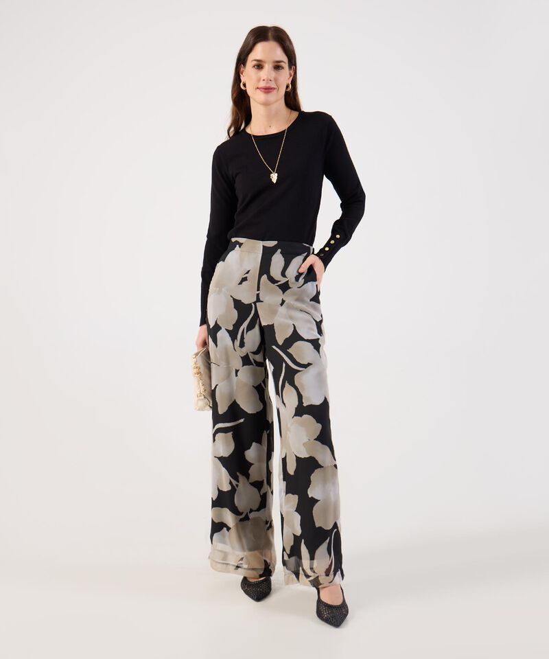 Pantal&oacute;n Fluido Estampado para Mujer