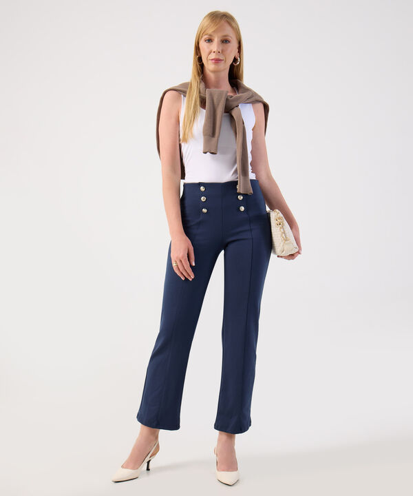 Leggings Mujer Talle Alto Botones Decorativos image number null