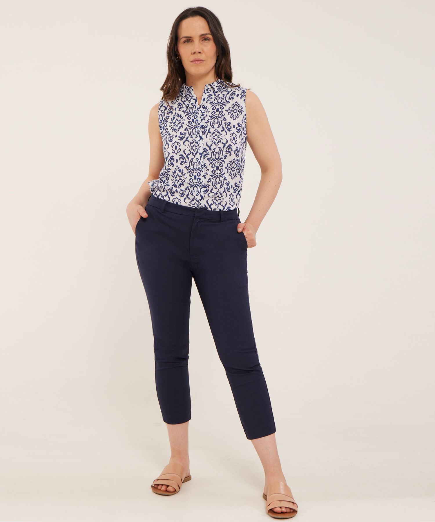 Pantalón Capri Unicolor