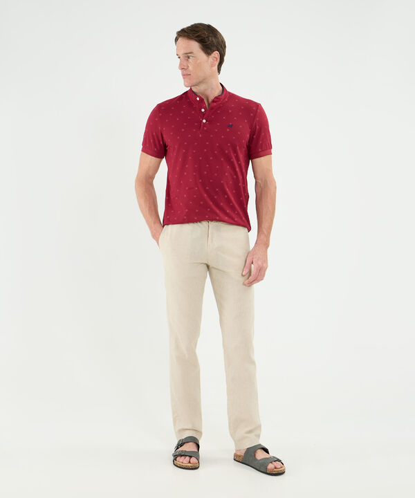 Polo Cuello Mao Con Puños Tejidos Para Hombre image number null