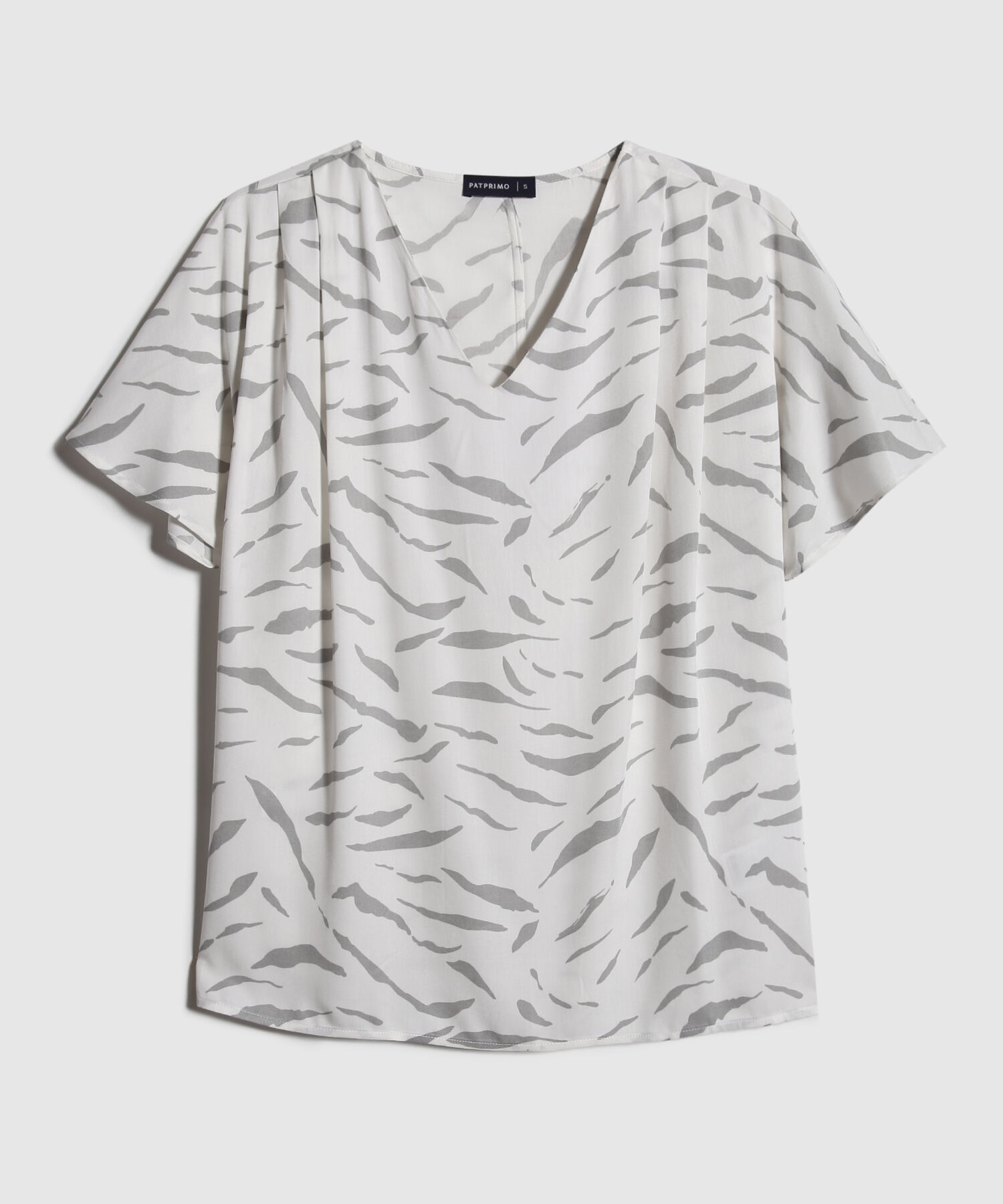 Blusa Con Pliegues En Hombro