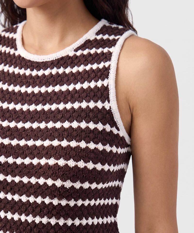 Camiseta Sin Mangas De Punto Para Mujer