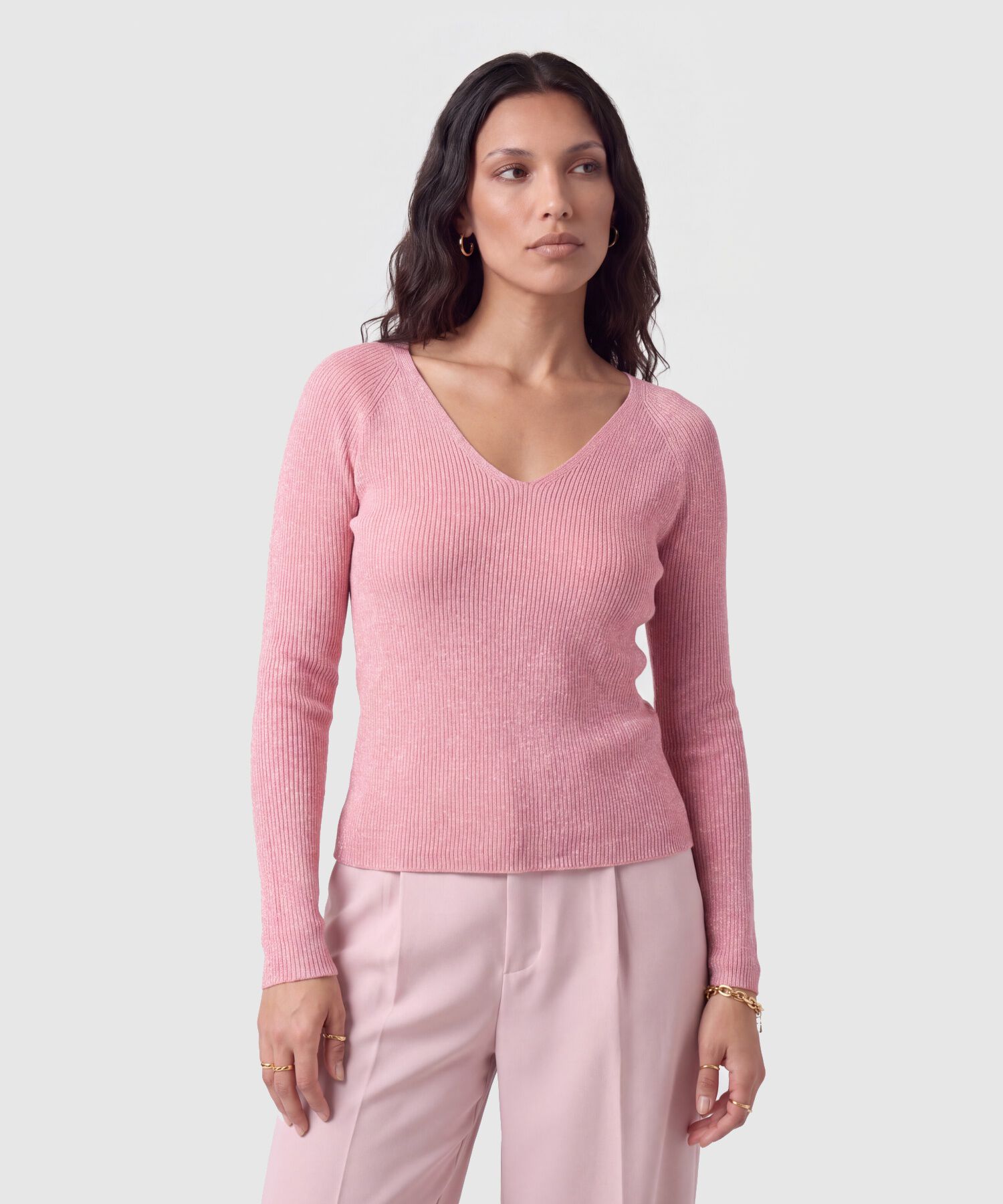 Saco Tejido Escote V Para Mujer