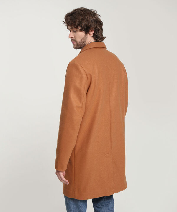 Chaqueta Abrigo Largo En Paño image number null