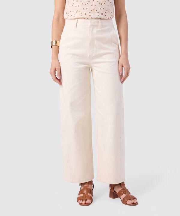 Pantal&oacute;n Recto De Tiro Alto Mujer