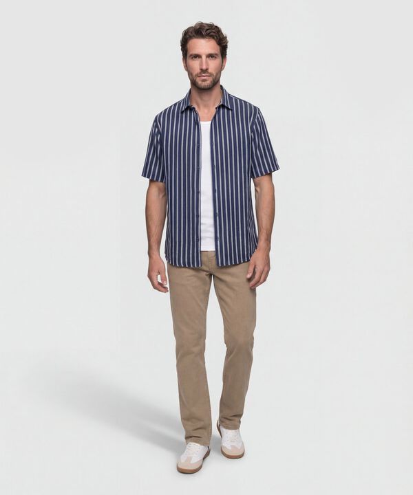 Camisa Hombre Manga Corta Estampada