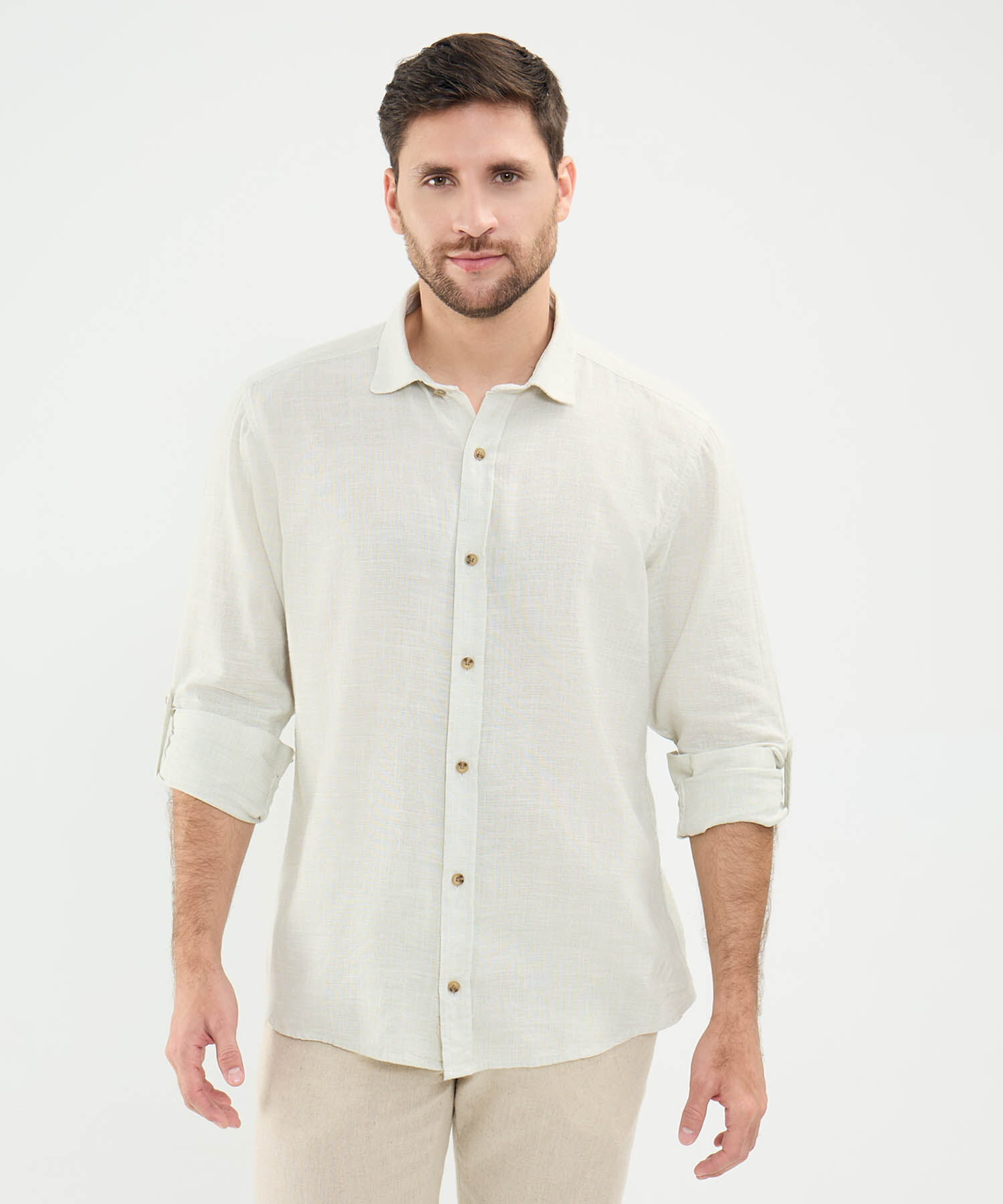 Camisa en Efecto Rústico