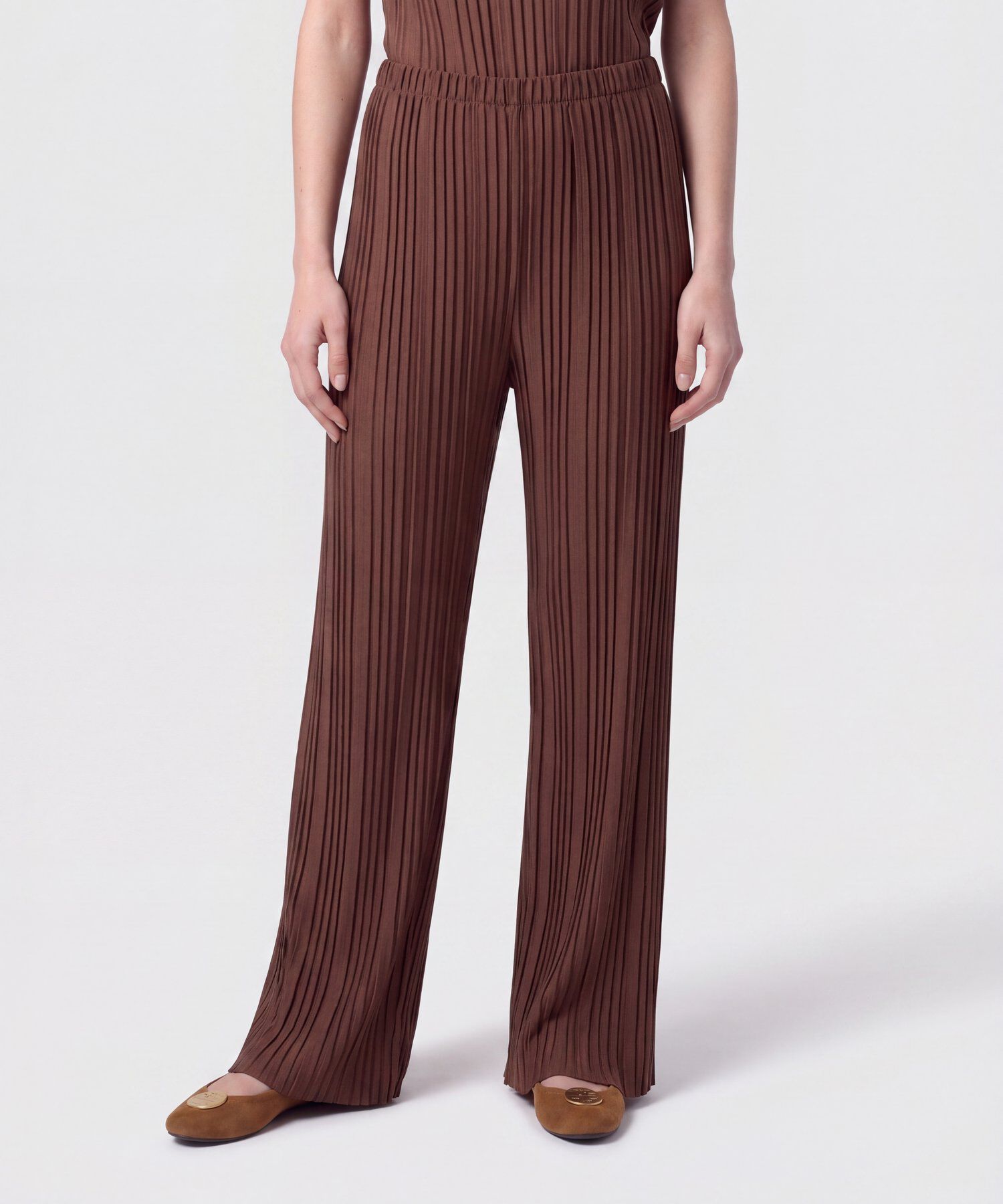 Pantal&oacute;n Fluido Plisado Para Mujer