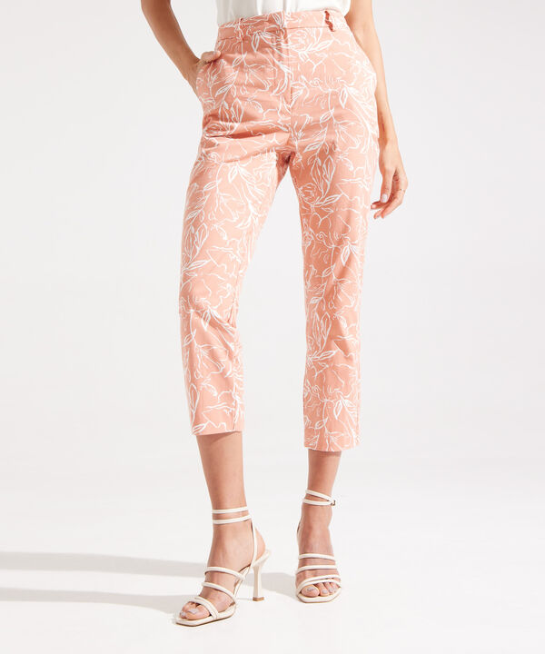 Pantalón Capri Con Estampado Floral