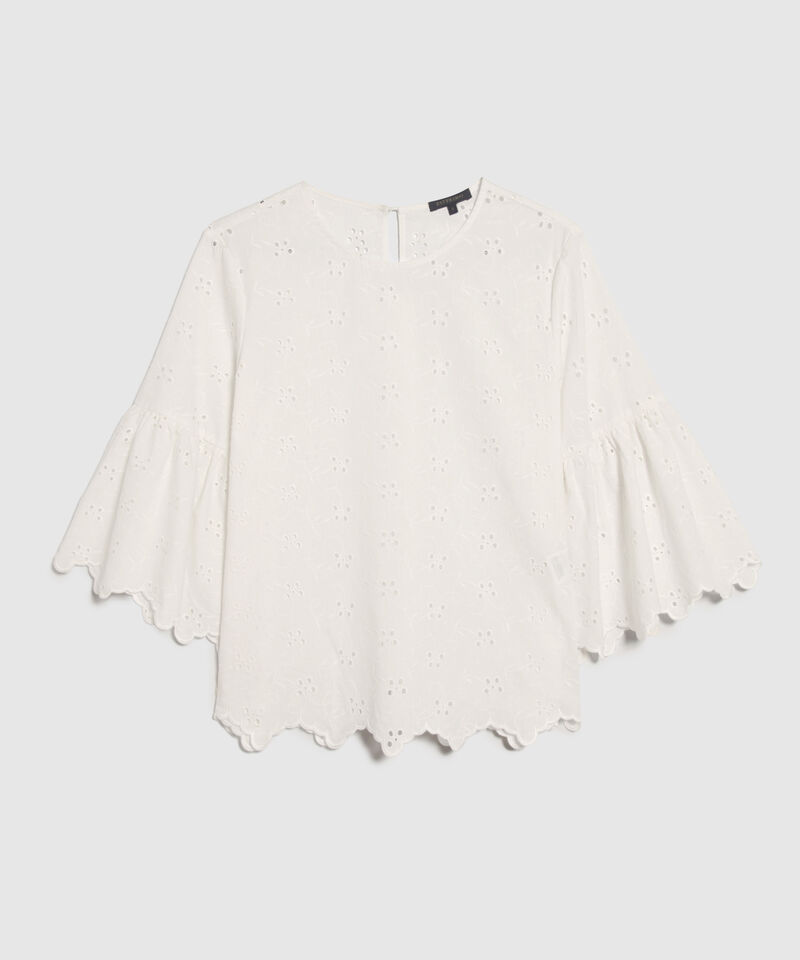 Blusa Unicolor En Ojalillo