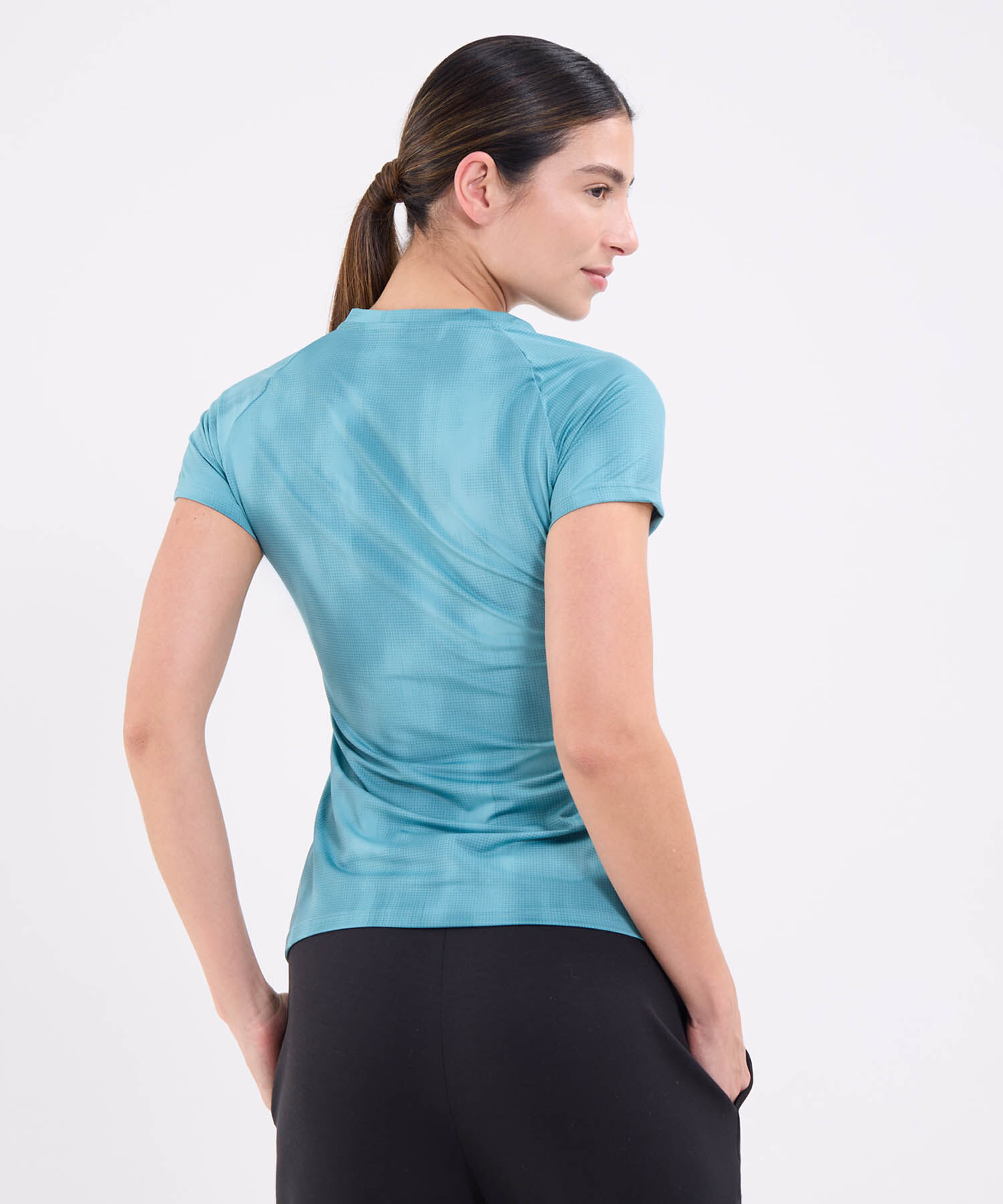Camiseta manga corta estampada para mujer
