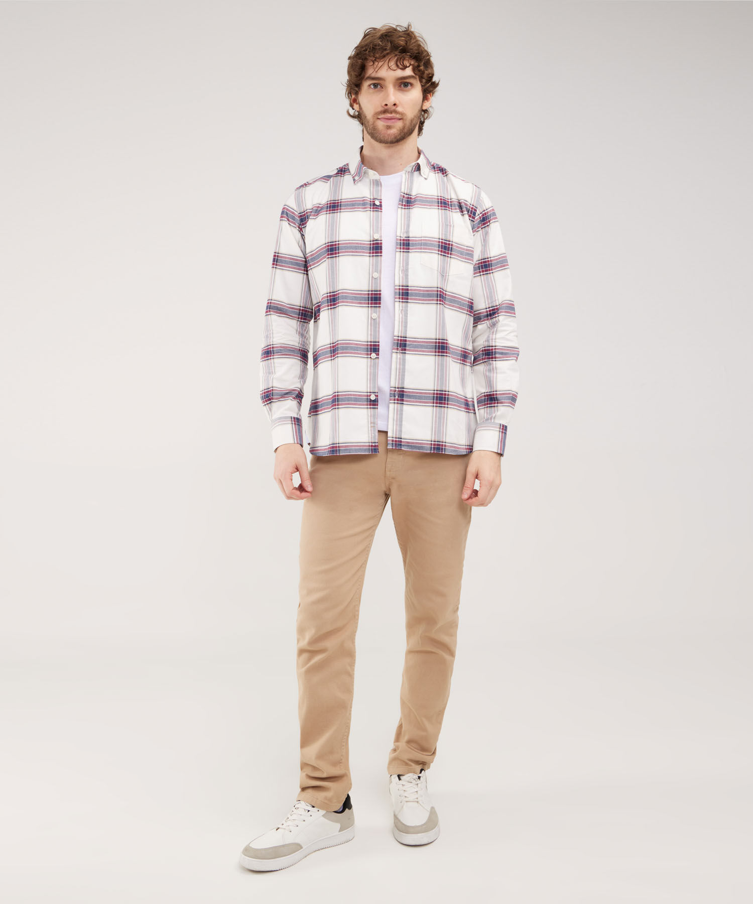 Camisa Manga Larga Button Down Preteñido