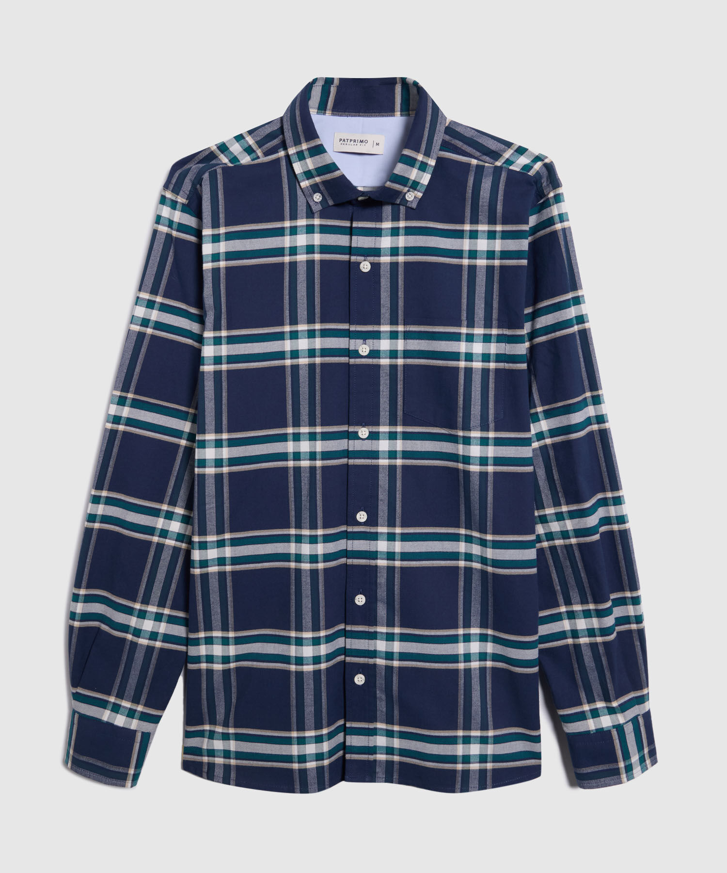 Camisa Manga Larga Button Down Prete&ntilde;ido