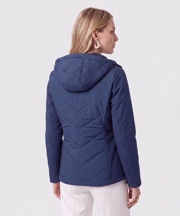 Chaqueta Acolchada Con Capota Para Mujer